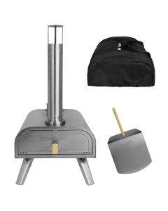 Stainless Steel 16" Pizza Oven Wood Pellet with Paddle & Carry Bag